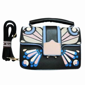 NEW *Julia Kays Leather BUTTERFLY Handle Purse Shoulder Bag (9x6x3")